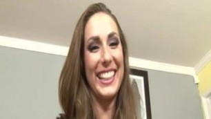 British slut Paige gets fucked in fishnets