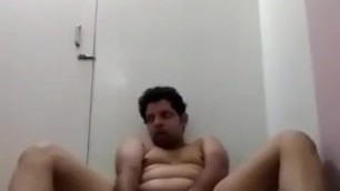 Indian slave inserts banana in anus and jerks off