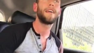 eating his own cum in the car