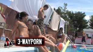3-WayPorn - INSANE Pool Party Orgy